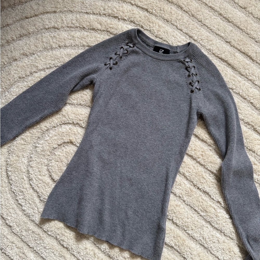 Amazon Women's Gray Crew Neck Sweater